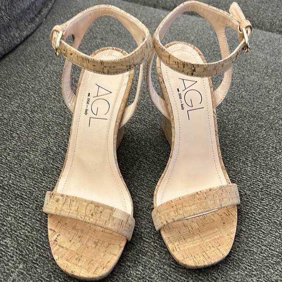 AGL Demi Ankle Strap Wedge Sandal size 36 Made in Italy NWOT - Picture 4 of 15